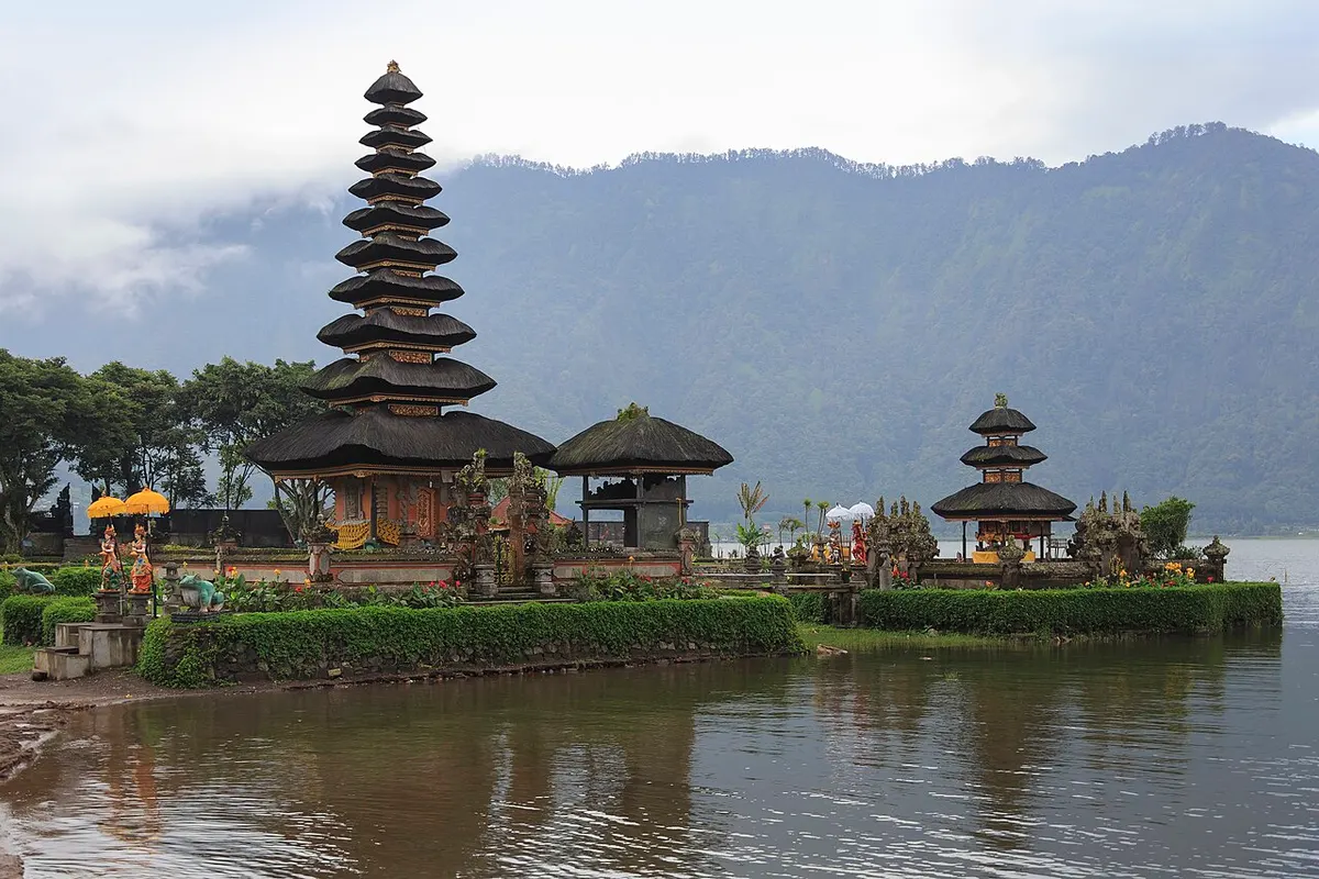 Pura Ulun Danu Bratan temple on Lake Bratan in Bali, a holiday spot for Indians living in the UAE