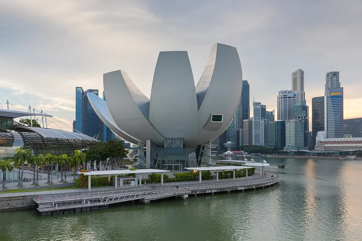 Marina Bay Sands and the Singapore skyline, a popular stopover for Indians living in the US